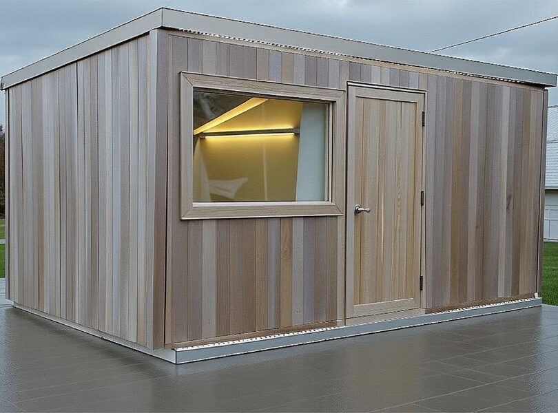 Siltināta moduļu māja ar pirti un dušu Nīkrāce